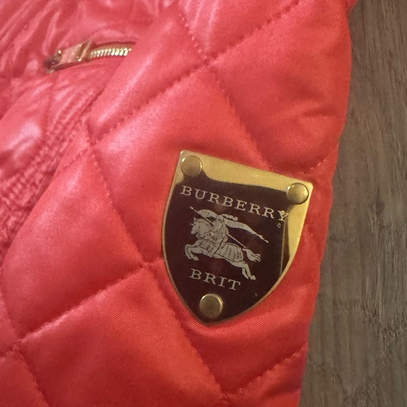 BURBERRY BRIT Red Quilted Jacket for Women - Picture 8 of 8